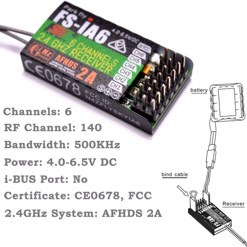 Flysky FS-IA6 Receiver 6CH Dua – Drone Battery Plate Bewertung und Preis