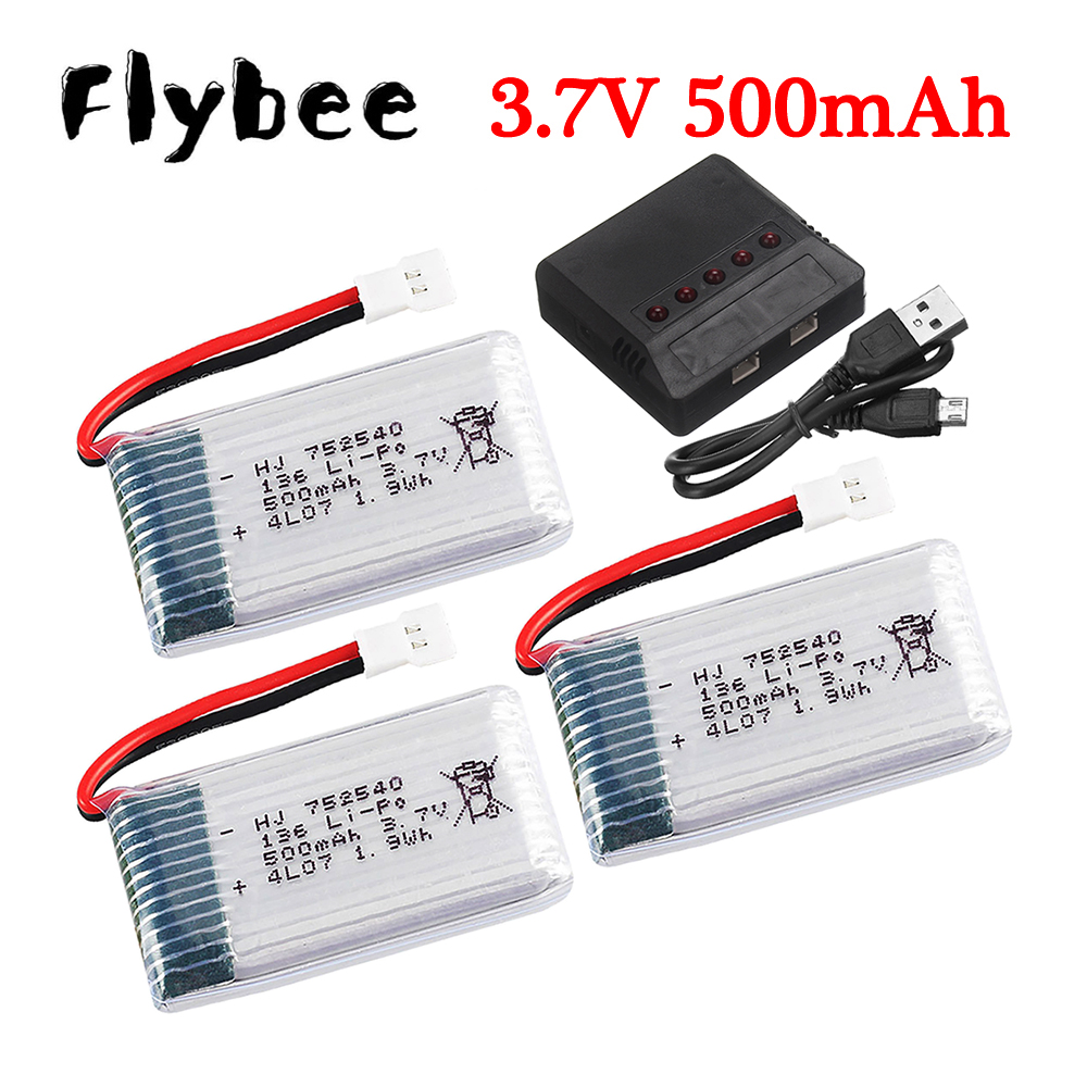 3.7V 500mAh 752540 Lipo Batter – Drone Battery Charger Bewertung und Preis